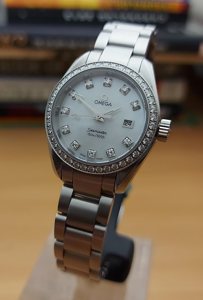 Omega seamaster aqua best sale terra diamond ladies watch